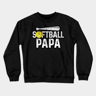 My Favorite Softball Player calls me Papa Tee Fathers day Crewneck Sweatshirt